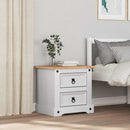 vidaXL Éjjeli asztal Corona Fehér 53 x 39 x 47 cm Tömör fenyőfa