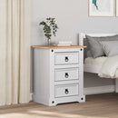 vidaXL Éjjeli asztal Corona Fehér 53 x 39 x 66 cm Tömör fenyőfa