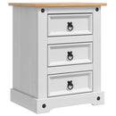 vidaXL Éjjeli asztal Corona Fehér 53 x 39 x 66 cm Tömör fenyőfa