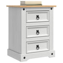 vidaXL Éjjeli asztal Corona Fehér 53 x 39 x 66 cm Tömör fenyőfa