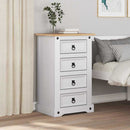vidaXL Éjjeli asztal Corona Fehér 53 x 39 x 84 cm Tömör fenyőfa