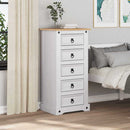 vidaXL Éjjeli asztal Corona Fehér 53 x 39 x 103 cm Tömör fenyőfa