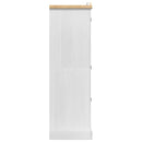 vidaXL Ruhásszekrény Corona Fehér 101 x 52 x 170 cm Tömör fenyőfa