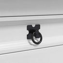 vidaXL Végasztal fiókkal tárolóval Fehér 50 x 50 x 50 cm Tömör fenyőfa