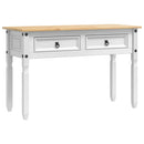 vidaXL Végasztal fiókkal Corona Fehér 115 x 46 x 73 cm Tömör fenyőfa