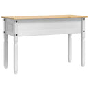 vidaXL Végasztal fiókkal Corona Fehér 115 x 46 x 73 cm Tömör fenyőfa