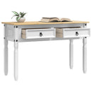 vidaXL Végasztal fiókkal Corona Fehér 115 x 46 x 73 cm Tömör fenyőfa