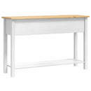 vidaXL Végasztal fiókkal Corona Fehér 114 x 34,5 x 73 cm Tömör fenyőfa