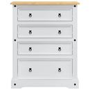 vidaXL Tárolódobozok Corona Fehér 92 x 48 x 114 cm Tömör fenyőfa