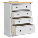 vidaXL Tárolódobozok Corona Fehér 92 x 48 x 114 cm Tömör fenyőfa
