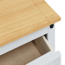 vidaXL Tárolódobozok Corona Fehér 112 x 40 x 75 cm Tömör fenyőfa