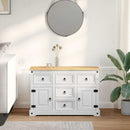 vidaXL Tárolódobozok Corona Fehér 112 x 40 x 75 cm Tömör fenyőfa
