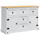 vidaXL Tárolódobozok Corona Fehér 112 x 40 x 75 cm Tömör fenyőfa