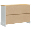 vidaXL Tárolódobozok Corona Fehér 112 x 40 x 75 cm Tömör fenyőfa