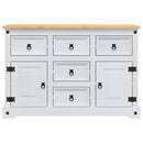 vidaXL Tárolódobozok Corona Fehér 112 x 40 x 75 cm Tömör fenyőfa