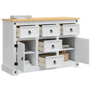 vidaXL Tárolódobozok Corona Fehér 112 x 40 x 75 cm Tömör fenyőfa