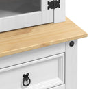 vidaXL Széf fiókkal Corona Fehér 100 x 48,5 x 179 cm Tömör fenyőfa