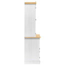 vidaXL Széf fiókkal Corona Fehér 100 x 48,5 x 179 cm Tömör fenyőfa