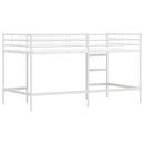 vidaXL Gyerekek Loft Ágykerete Egyszínű Fehér 80 x 200 cm Acél