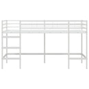 vidaXL Gyerekek Loft Ágykerete Fehér 90 x 200 cm Acél
