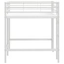 vidaXL Gyerekek Loft Ágykerete Fehér 90 x 200 cm Acél