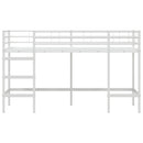 vidaXL Gyerekek Loft Ágykerete Egyszínű Fehér 100 x 190 cm Acél