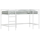 vidaXL Gyerekek Loft Ágykerete Egyszínű Fehér 107 x 200 cm Acél