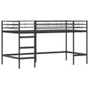 vidaXL Gyerek Loft Ágykeret Függönyökkel Fekete és Kék 80 x 200 cm