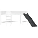vidaXL Gyerekek Loft Ágykerete Fehér és kék 90 x 200 cm Fém