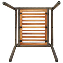 vidaXL Kerti összecsukható székek 4 pcs Barna és Szürke