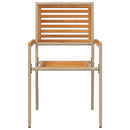 vidaXL Kerti összecsukható székek 4 pcs Barna és Bézs