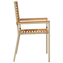 vidaXL Kerti összecsukható székek 4 pcs Barna és Bézs