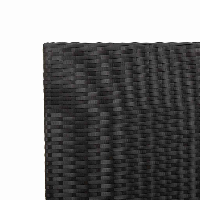 vidaXL Kerti összecsukható székek 4 pcs Fekete és Barna