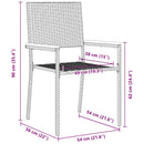 vidaXL Kerti összecsukható székek 4 pcs Fekete és Barna