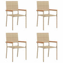 vidaXL Kerti összecsukható székek 4 pcs Krém és barna 54 x 56 x 90 cm