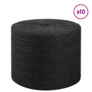 vidaXL Jutaszál 10 pcs 2 Fekete 100% Tossa kender