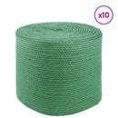 vidaXL Juta Kötél 10 pcs Zöld 100% Tossa kender