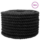 vidaXL Pamut Kötél 24 mm 50 m Fekete 100% Pamut