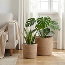 vidaXL Növényi Cserép Készlet 2 pcs Természetes Ø 28 x 28 cm