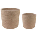 vidaXL Növényi Cserép Készlet 2 pcs Természetes Ø 28 x 28 cm