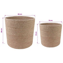 vidaXL Növényi Cserép Készlet 2 pcs Természetes Ø 28 x 28 cm