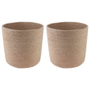 vidaXL Növényi Cserép Készlet 2 pcs Természetes Ø 28 x 28 cm