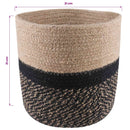 vidaXL Növényi Cserép Készlet 2 pcs Természetes és Fekete Ø 21 x 21 cm