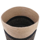 vidaXL Növényi Cserép Készlet 2 pcs Természetes és Fekete Ø 28 x 28 cm