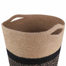 vidaXL Növényi Cserép Készlet 2 pcs Természetes és Fekete Ø 28 x 28 cm