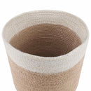 vidaXL Növényi Cserép Készlet 2 pcs Természetes és Fehér Ø 21 x 21 cm
