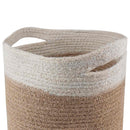 vidaXL Növényi Cserép Készlet 2 pcs Természetes és Fehér Ø 21 x 21 cm