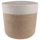 vidaXL Növényi Cserép Készlet 2 pcs Természetes és Fehér Ø 21 x 21 cm