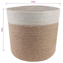 vidaXL Növényi Cserép Készlet 2 pcs Természetes és Fehér Ø 21 x 21 cm