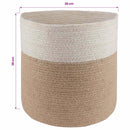 vidaXL Növényi Cserép Készlet 2 pcs Természetes és Fehér Ø 28 x 28 cm